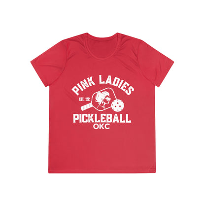 *NEW Version 3 -Pink Ladies Pickleball - Moisture Wicking SPF 40 Ladies Tee - add name back