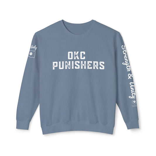 OKC front Boss Lady Unisex Lightweight Crewneck Sweatshirt