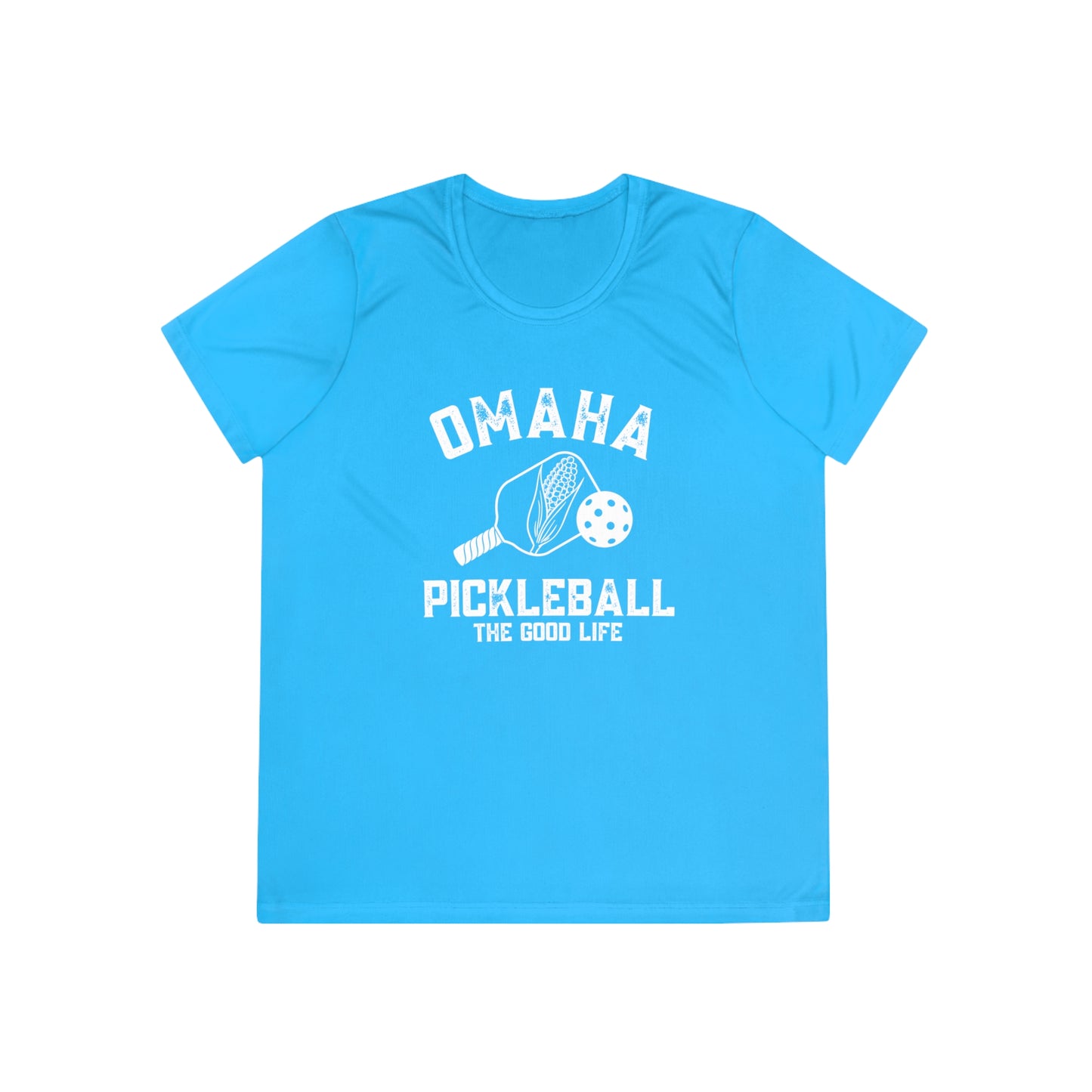 Omaha Pickleball -  Moisture Wicking SPF 40 Short Sleeve Ladies Competitor Tee