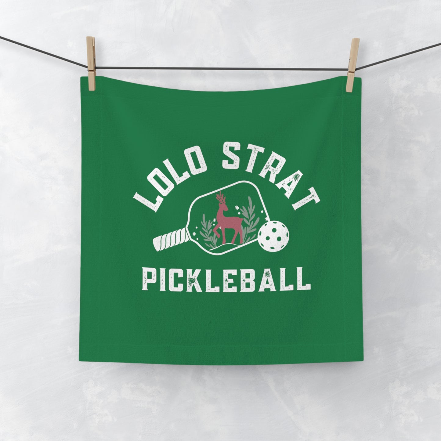 LO LO Strat Winter Deer Pickleball Face Towel