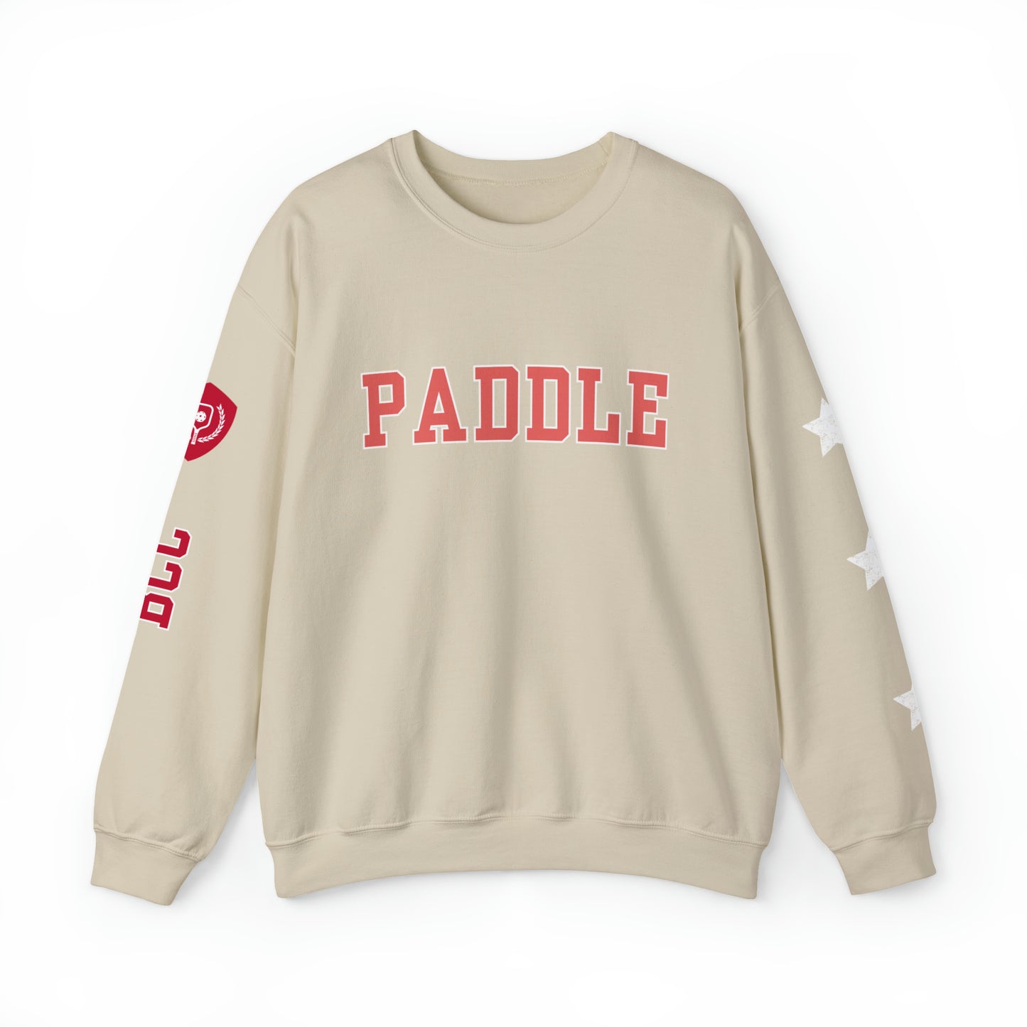 PADDLE Pickleball Crew Red letters. 4 sides customized