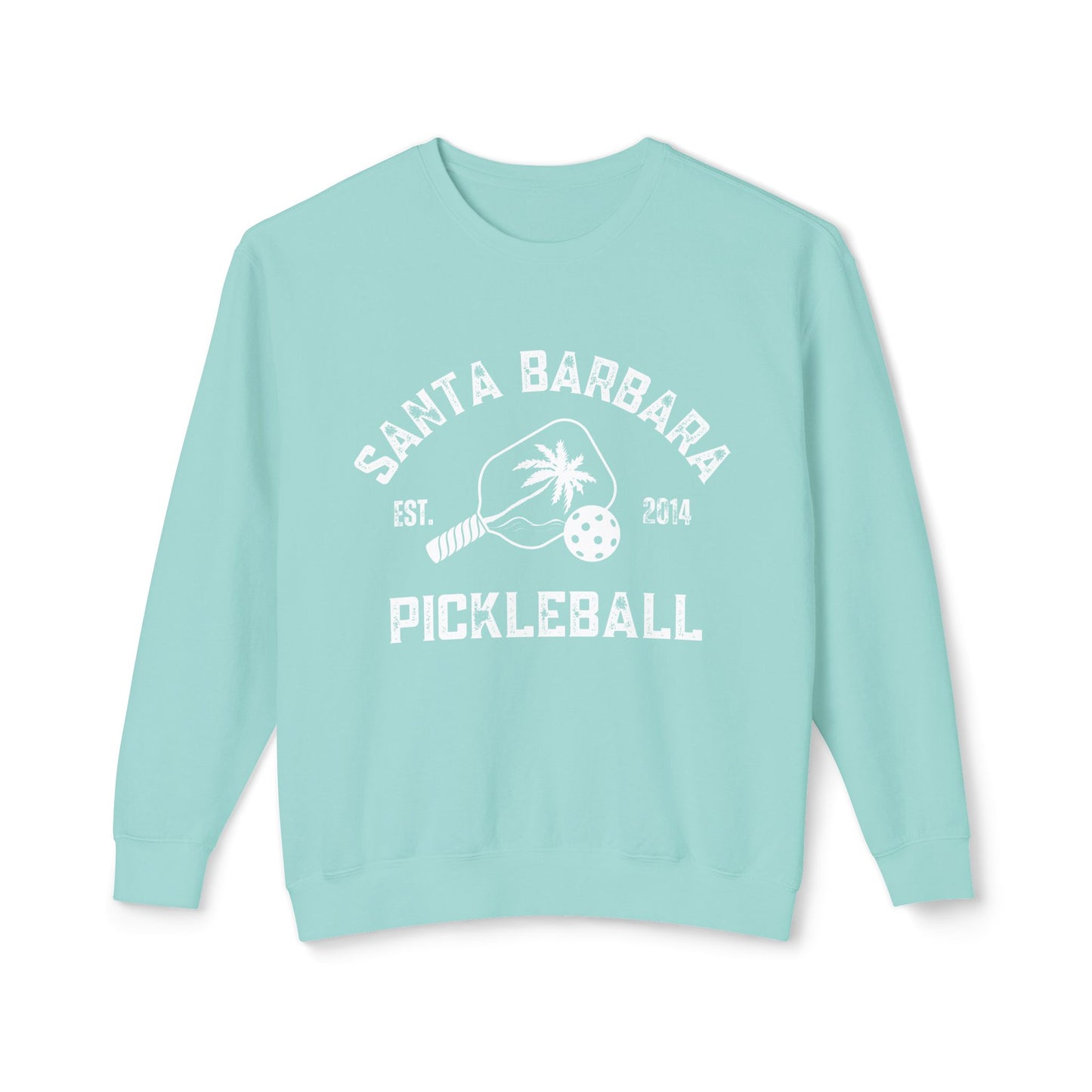 Santa Barbara Unisex Lightweight Crewneck Sweatshirt -can customize sleeve