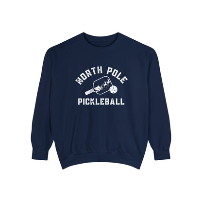 North Pole Pickleball Crew - Garmet Dyed comfort Colors Unisex Garment-Dyed Sweatshirt