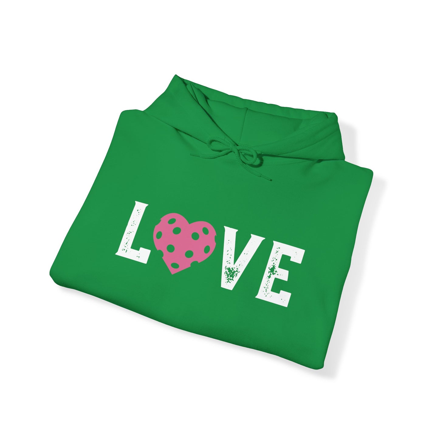 Del Webb  Pickleball LOVE Hoodie - 3 pickleball hearts sleeve - can customize sleeves & back - add in notes