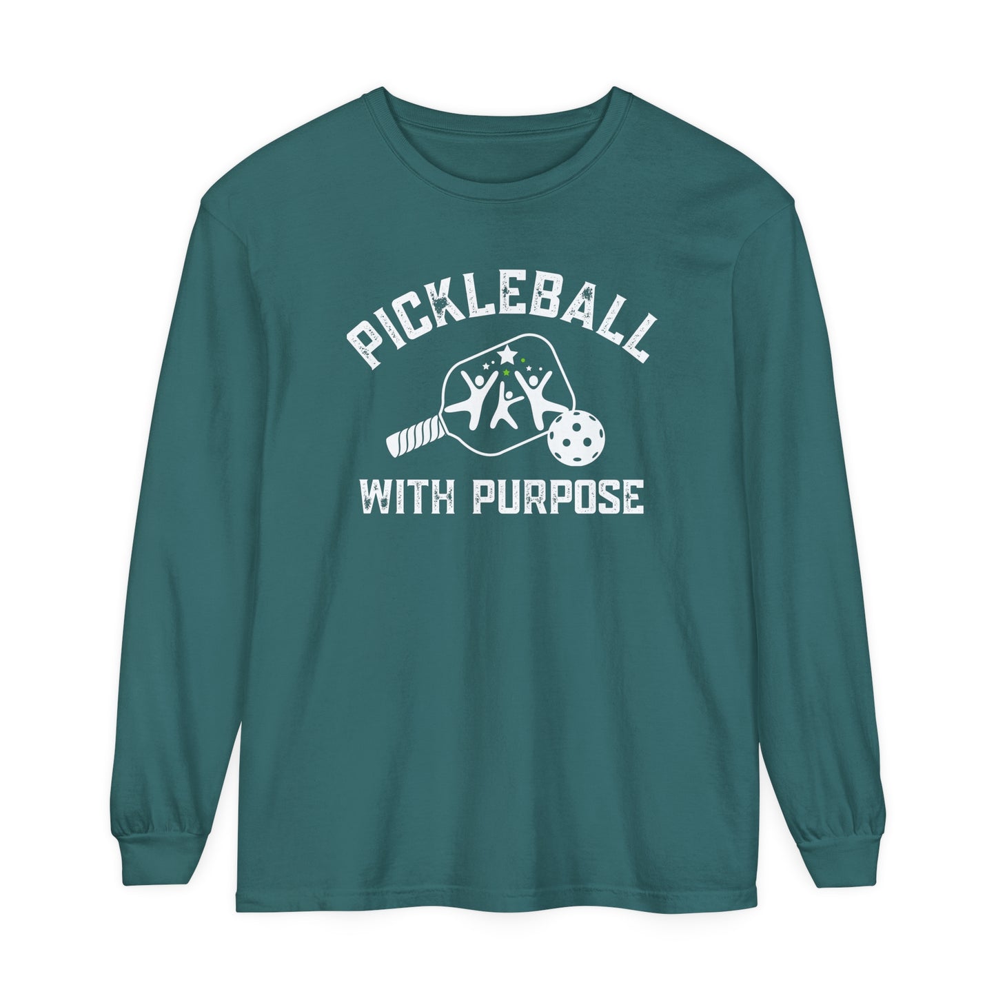 Pickleball with Purpose Long Sleeve - Unisex Garment Dyed