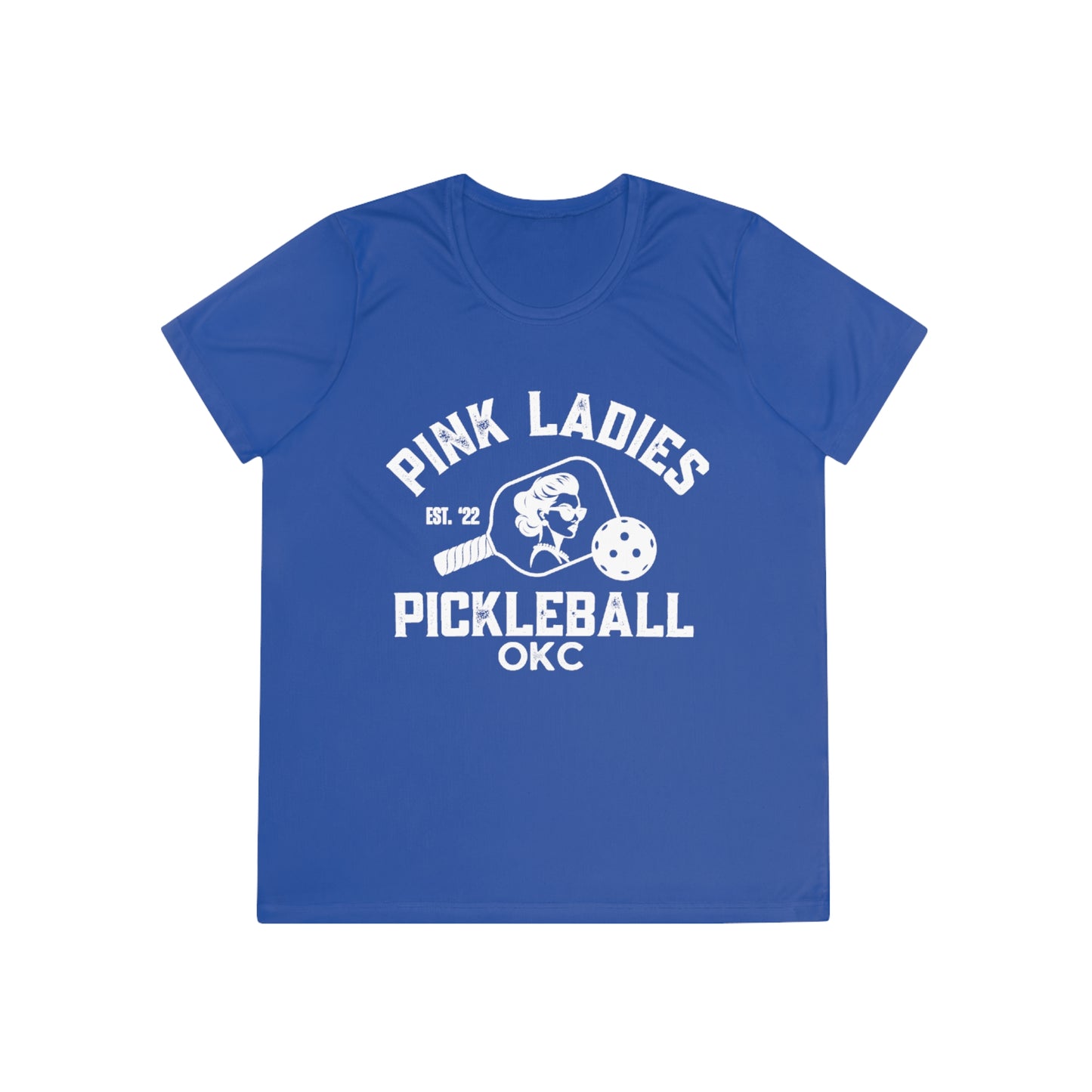 NEW Version 2 -Pink Ladies Pickleball - Moisture Wicking SPF 40 Ladies Tee - add name back