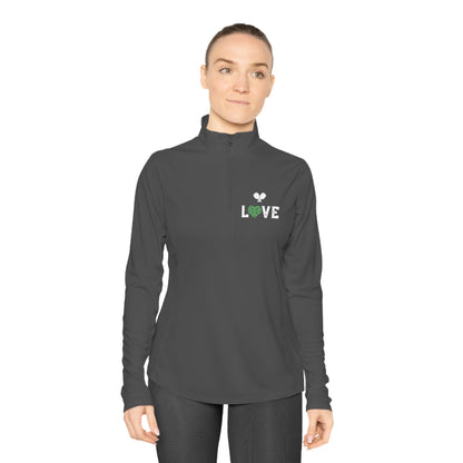 Net Game LOVE  Ladies Quarter-Zip Pullover