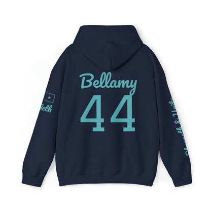 OKC Punishers Hoodie w/ Stars Turquoise Letters - add name sleeve or back