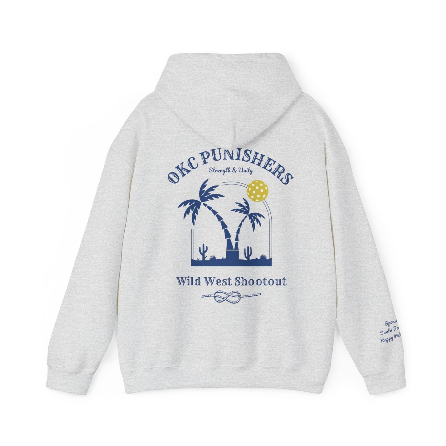 OKC Punishers Wildwest Shootout Hoodie-  White, Creme, Light Grey -Can customize sleeve