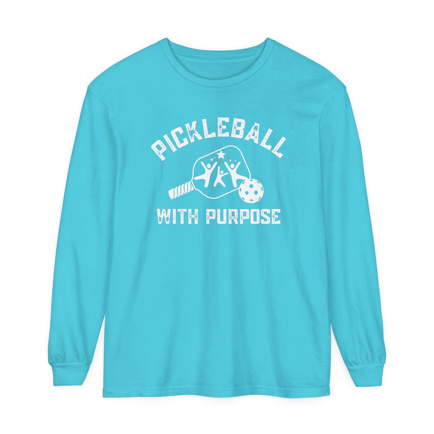 Pickleball with Purpose Long Sleeve - Unisex Garment Dyed