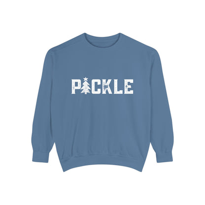 PICKLE Tree Medium Weight Unisex Garment Dyed Collegiate Crew - can custom,I’ve back