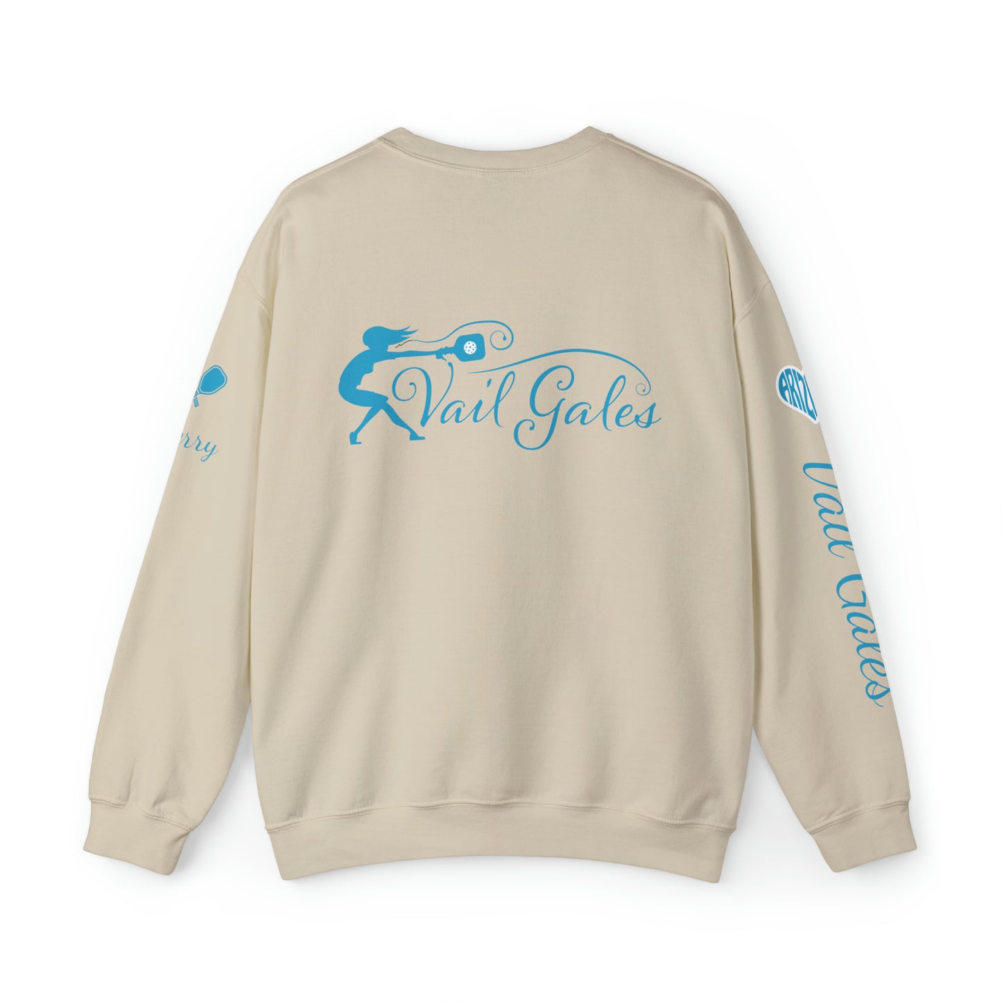 Copy of Vail Gales Pickleball Script Crew Sweatshirt - Customized