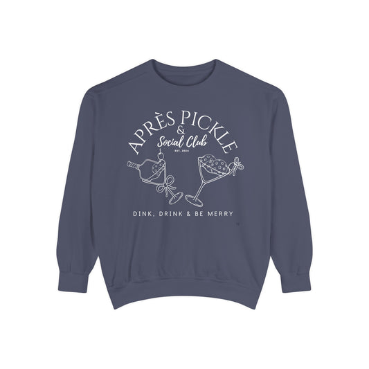 Vintage Apre’s Pickle & Social Club Garment-Dyed Crew (80% cotton/20 poly) Medium weight, Unisex