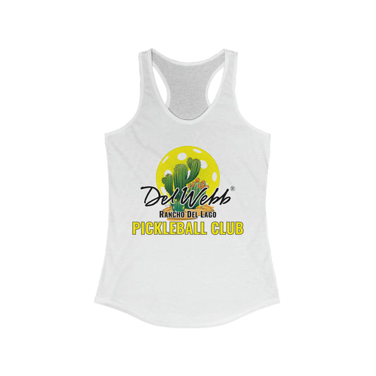 Del Webb Tank - can personalize back- Women's Ideal Racerback Tank