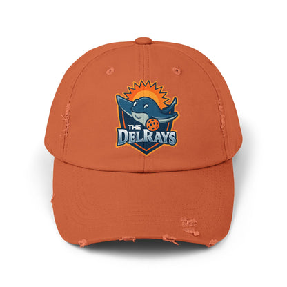 The Del Rays Unisex Distressed Hat - Printed - NOT embroidered