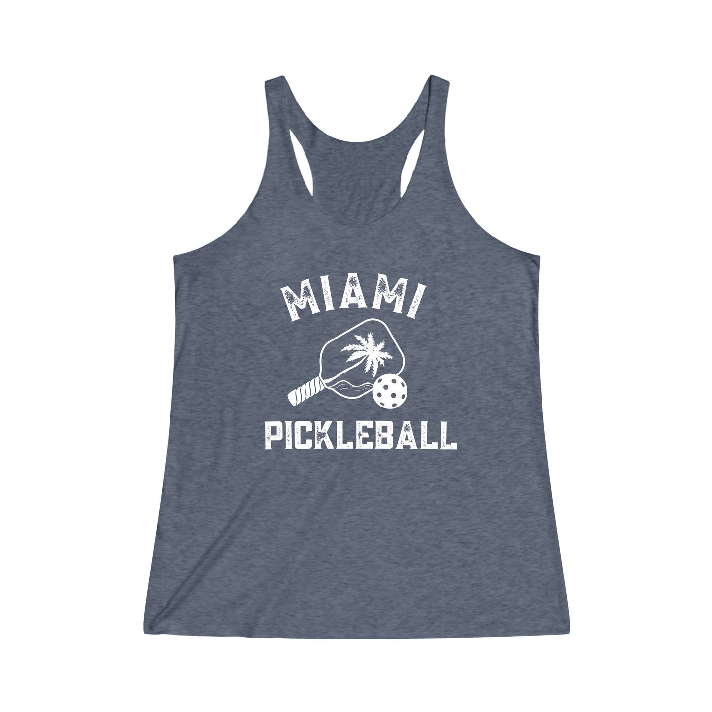 Miami Pickleball -Women's Tri-Blend Racerback Tank