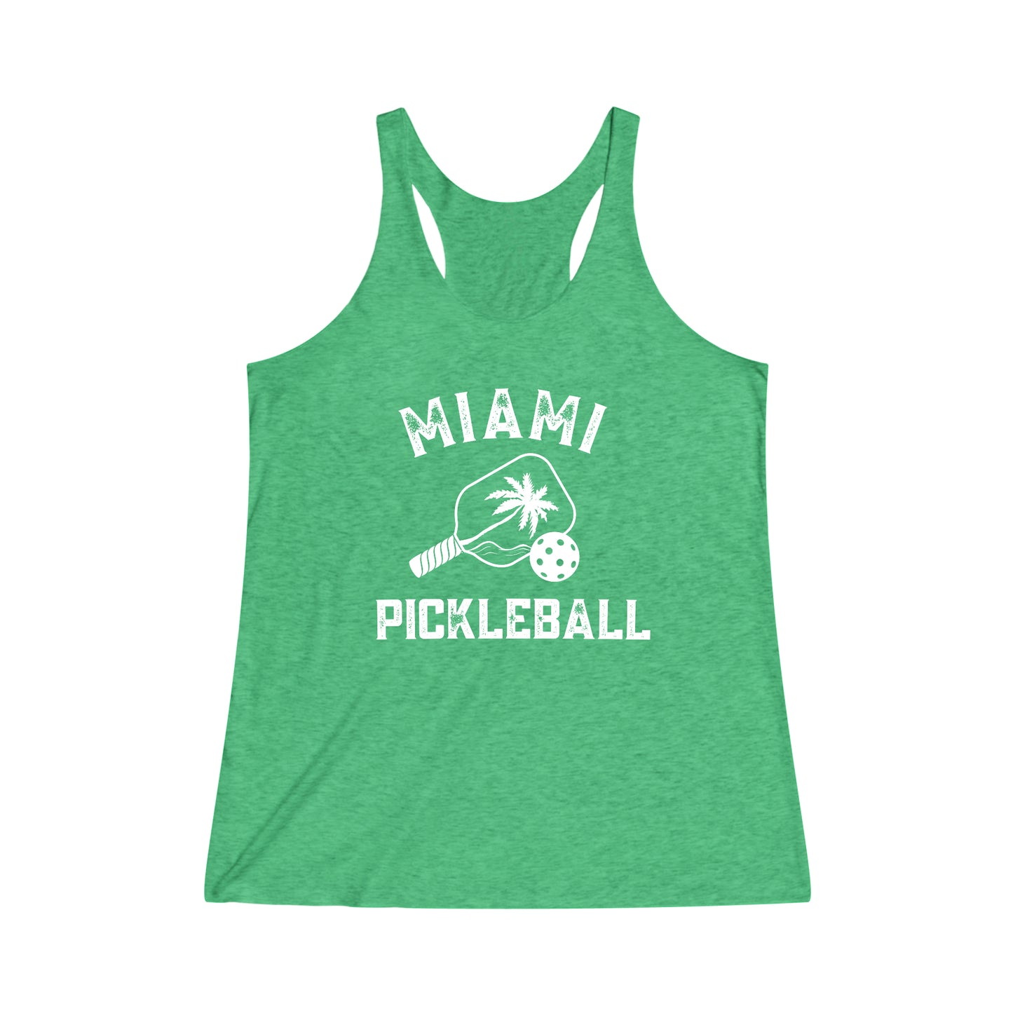 Miami Pickleball -Women's Tri-Blend Racerback Tank