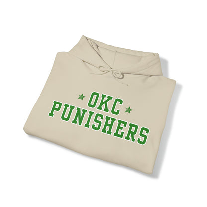 OKC Punishers Hoodie w/ Stars Green Letters - customize sleeve & back