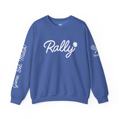 Customize my Rally (Tennis) Crew BLACK FRIDAY - add your name to sleeve