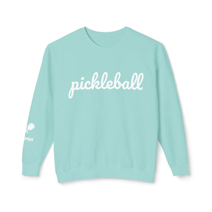 Pickleball Script - Garment Dyed Unisex Lightweight Crew (Can customize sleeve free)