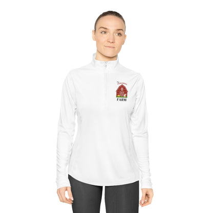 The Pickleball Farm  - Moisture Wicking Ladies Quarter-Zip Pullover