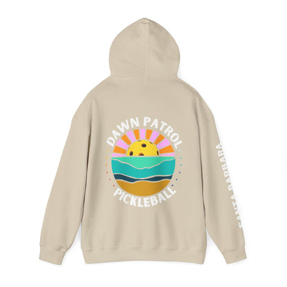 Dawn Patrol Hoodie (same logo front & back) - Santa Barbara sleeve