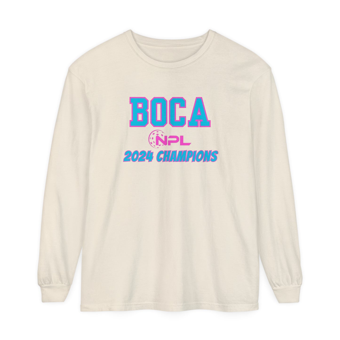 BOCA NPL ‘24 Champions - Unisex Garment-dyed Long Sleeve T- Players names back