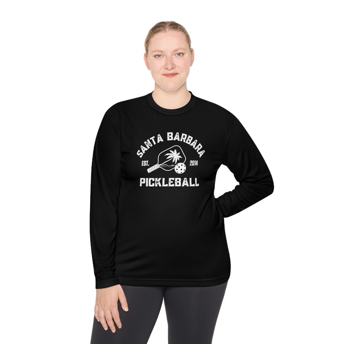 Santa Barbara Pickleball - Dark colors- Unisex Lightweight Long Sleeve Tee Moisture Wicking