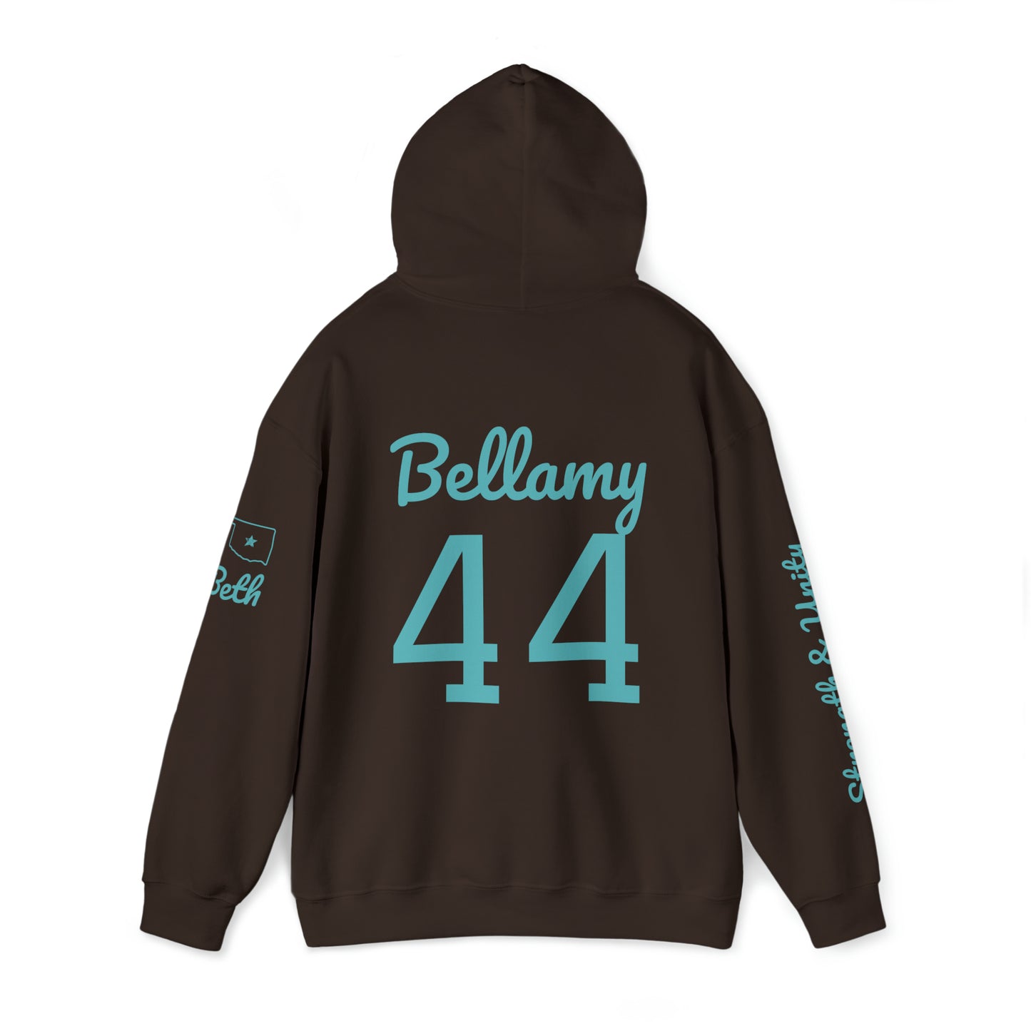 OKC Punishers Hoodie w/ Stars Turquoise Letters - add name sleeve or back