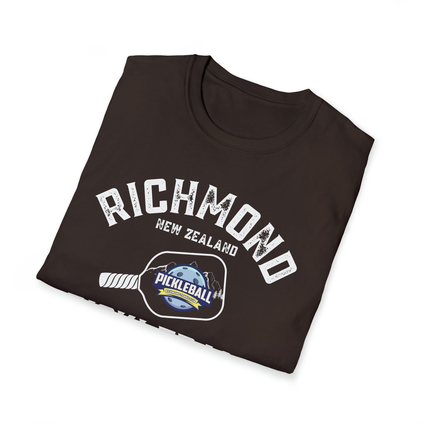 Richmond New Zealand Pickleball - Unisex Softstyle T-Shirt, 100% cotton