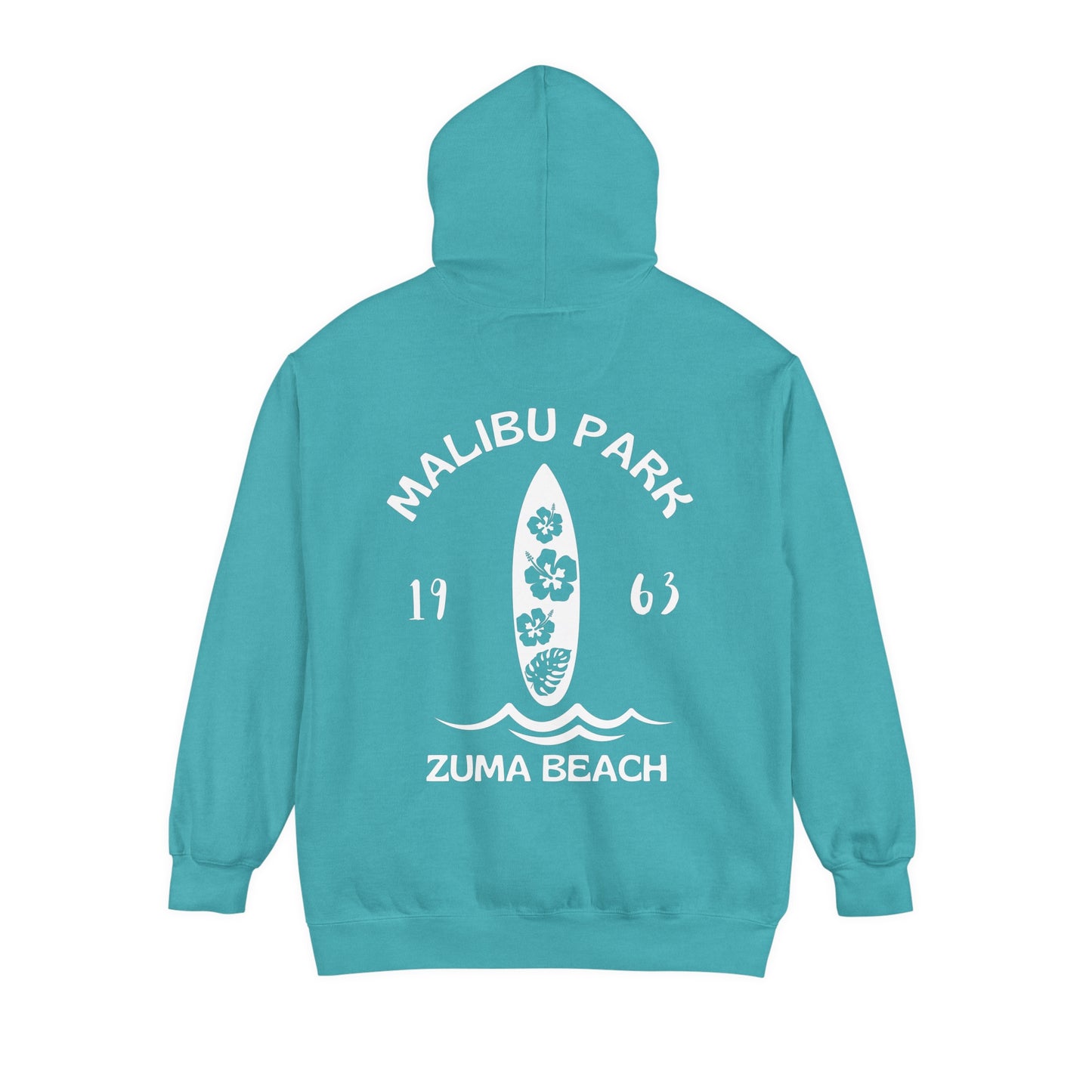 Malibu Park - Zuma Beach Hoodie (Hibiscus Version) - Comfort Colors