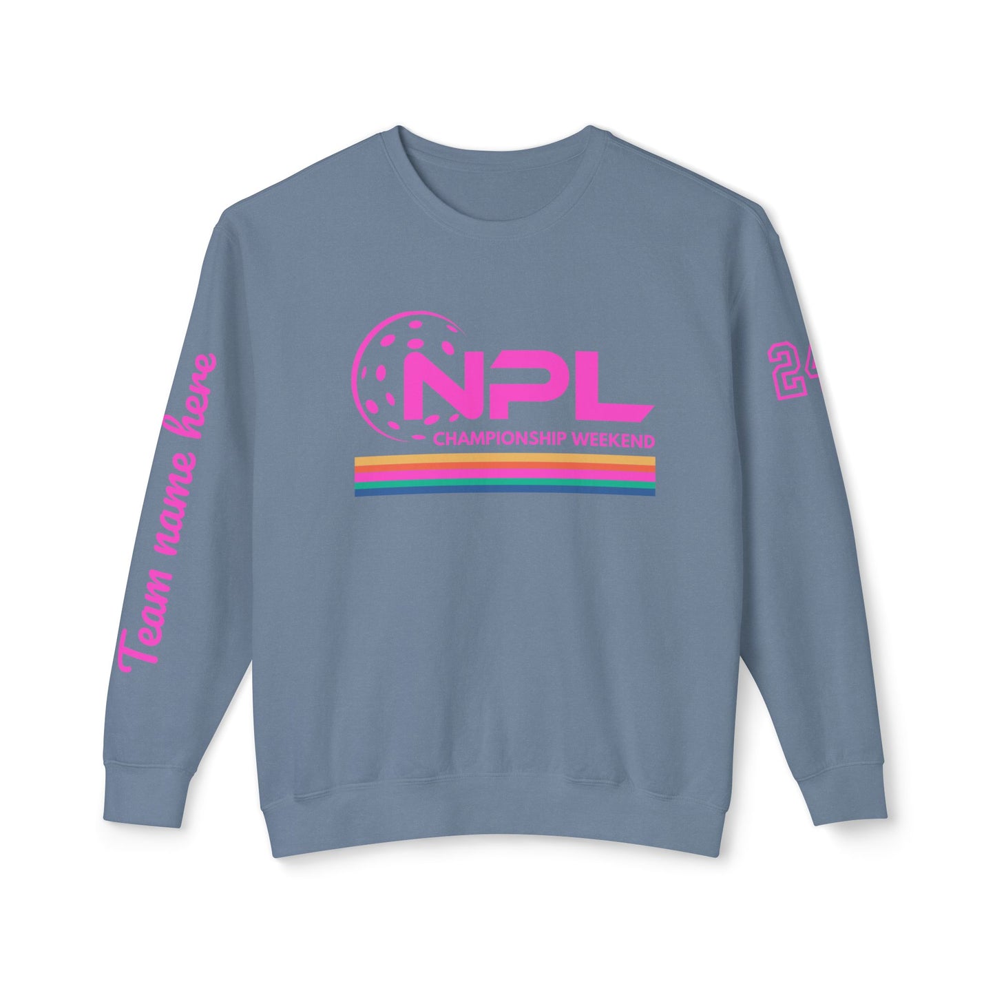 NPL RETRO Championship Weekend w/ Ribbon Unisex Lightweight Garment Dyed Crew