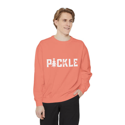 PICKLE Tree Medium Weight Unisex Garment Dyed Collegiate Crew - can custom,I’ve back