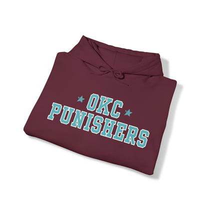 OKC Punishers Hoodie w/ Stars Turquoise Letters - add name sleeve or back