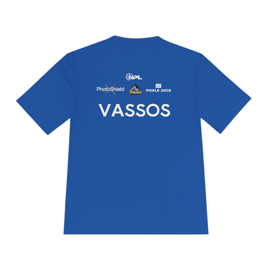 Vassos Men’s Sponsor Princeton Bruisers - NPL Team Unisex Moisture Wicking Tee, SPF 40