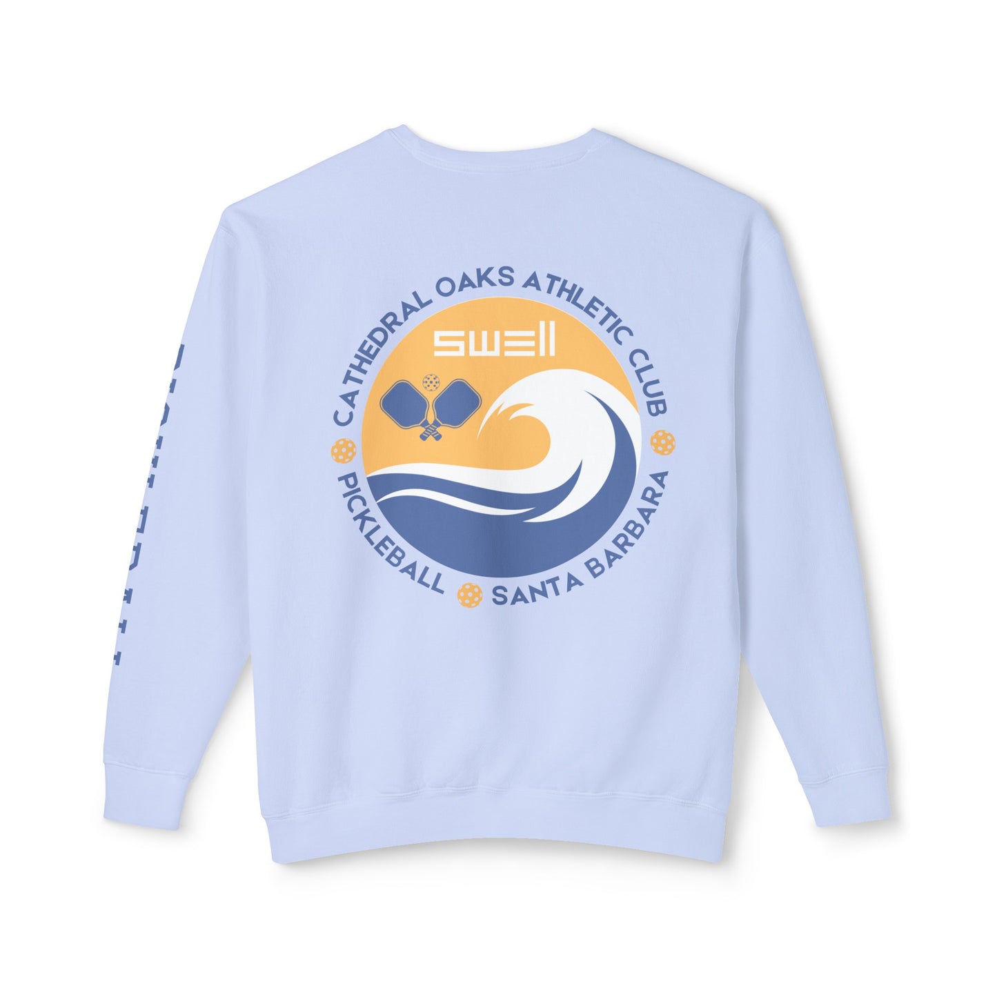 3 colors - SWELL Pickleball Garment Dyed -Unisex Lightweight Crew