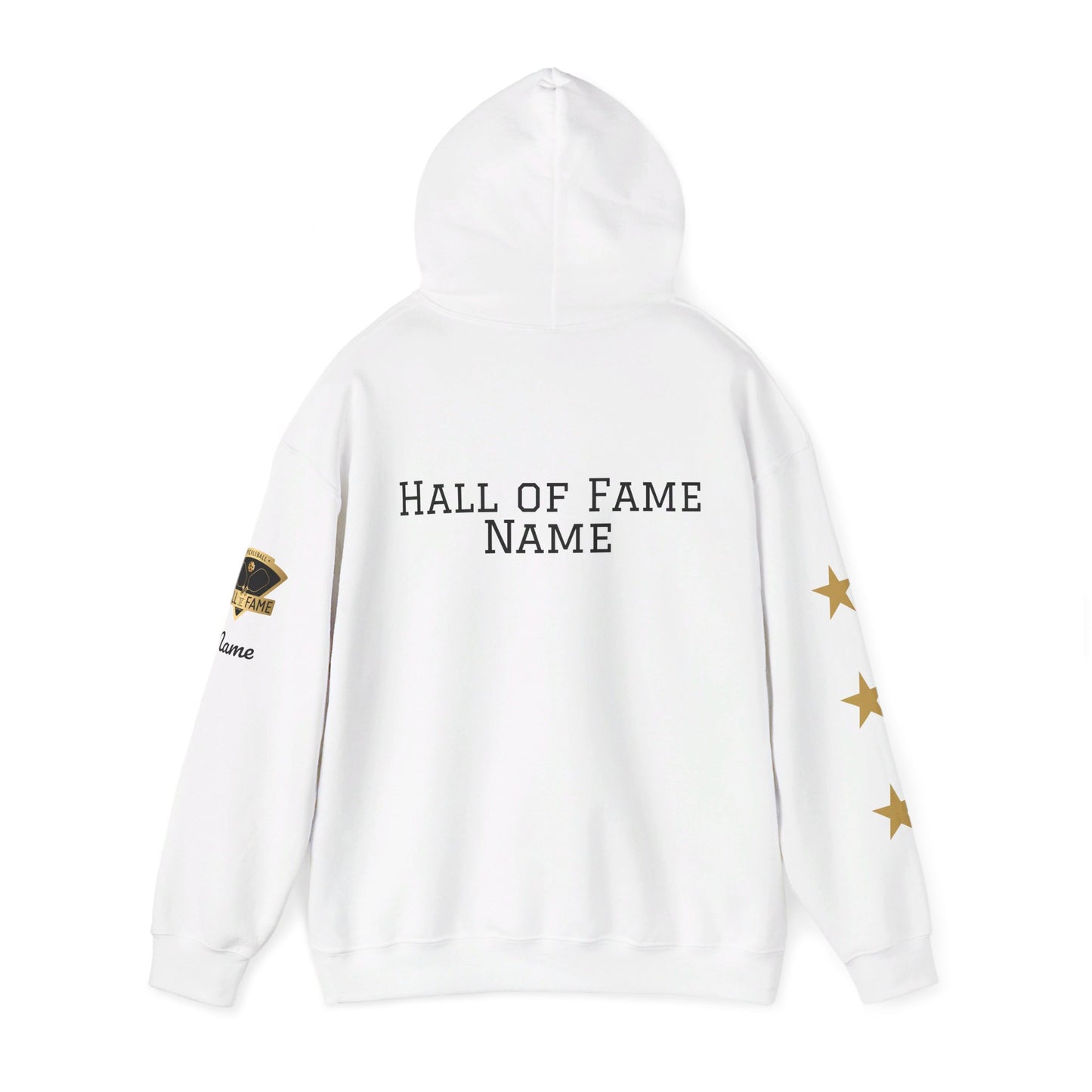 Pickleball Hall of Fame (RIFKIN example) - Hoodie - Customize Hall of Fame Name, or no name