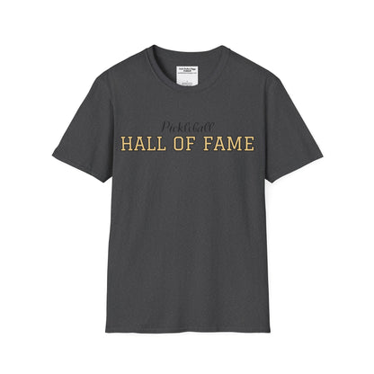 Pickleball Hall of Fame - Unisex Softstyle T-Shirt (customize with Hall of Fame name, or leave blank )