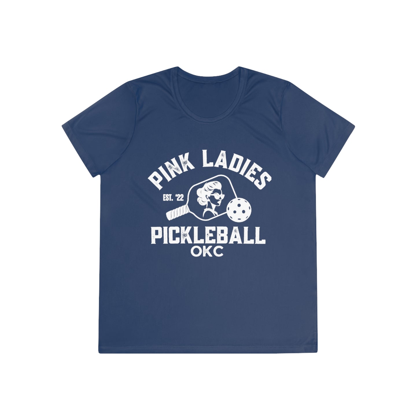 NEW Version 2 -Pink Ladies Pickleball - Moisture Wicking SPF 40 Ladies Tee - add name back