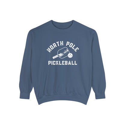 North Pole Pickleball Crew - Garmet Dyed comfort Colors Unisex Garment-Dyed Sweatshirt