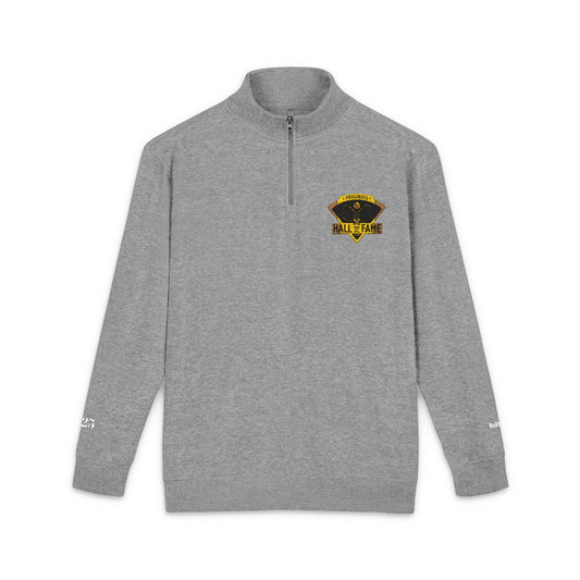 Pickleball Hall of Fame - embroidered 1/4 zip sweatshirt, Unisex Fleece- personalize cuffs