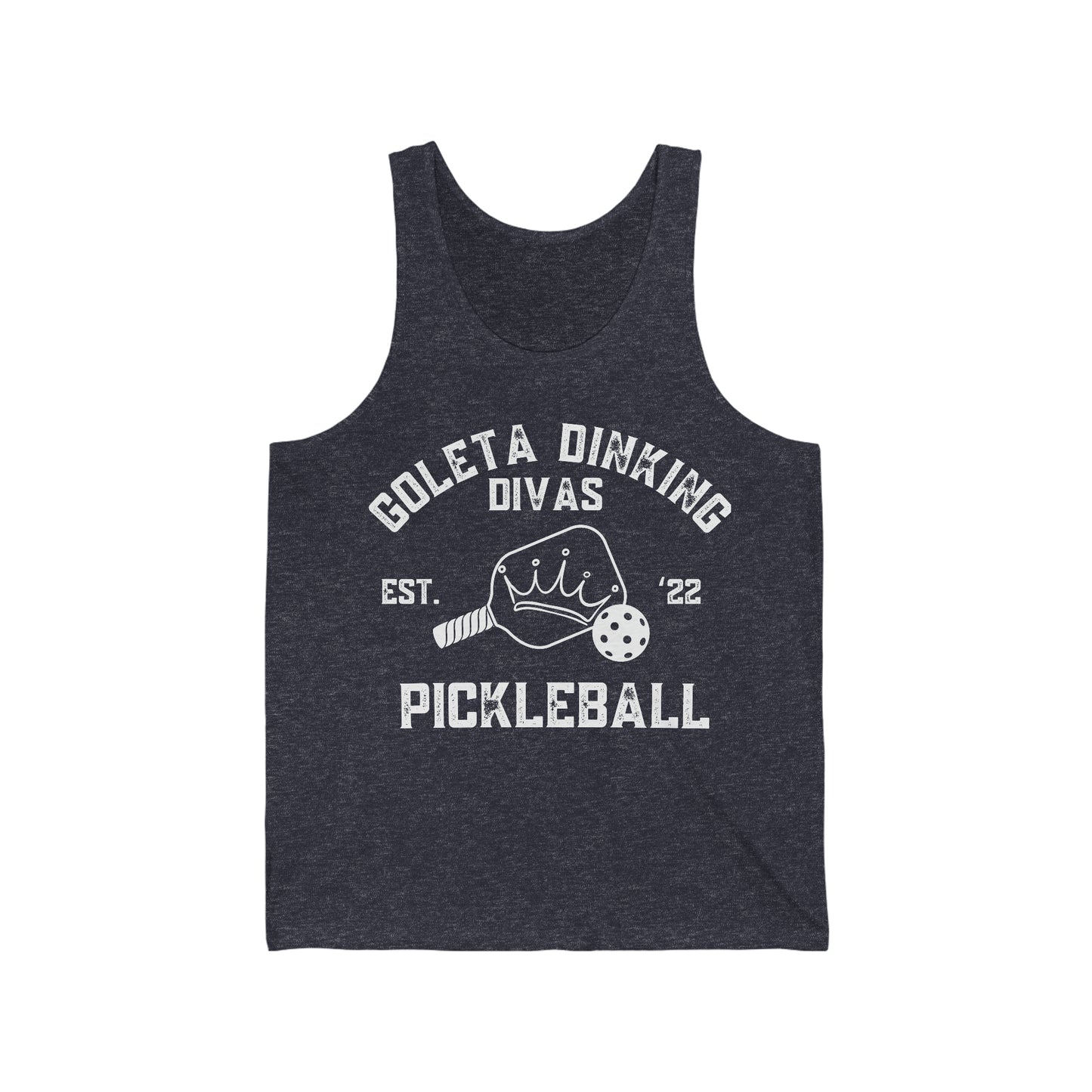 Goleta Dinking Divas can customize back -Unisex Jersey Tank