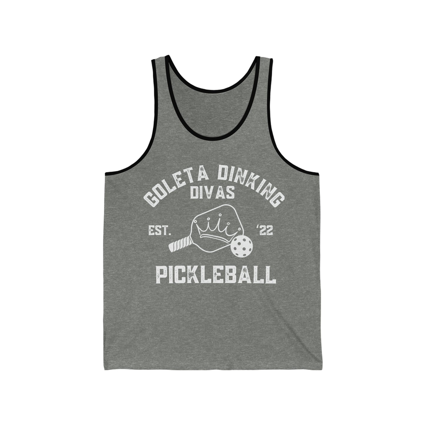 Goleta Dinking Divas can customize back -Unisex Jersey Tank