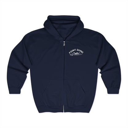 1959 Point Dume Surf Hoodie - Unisex Full Zip Sweatshirt