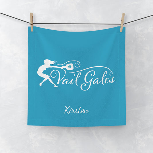 Vail Gales Pickleball Face Towel Turquoise - Customize