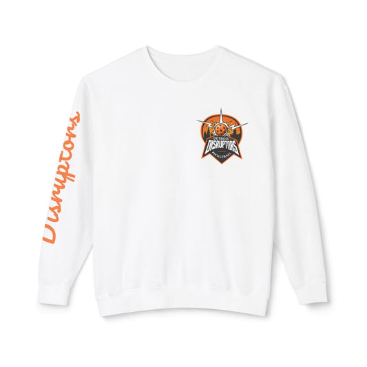 Detroit Disruptors Garment Dyed Lightweight, Customize name on back or sleeve, Unisex Crew - 100% cotton (can add name to sleeve, add in instructions)