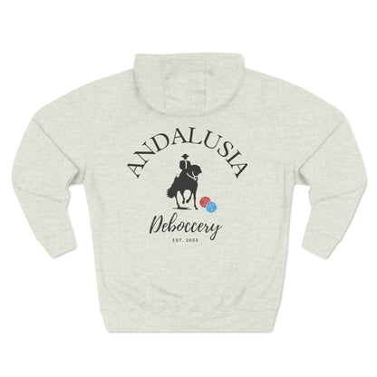 Andalusia Deboccery 80% cotton/20% poly plush - Lane 7 Three-Panel Fleece Hoodie