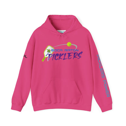 Boca Raton Picklers NPL Team Hoodie (script sleeve = Picklers’ Power) Customize name on back