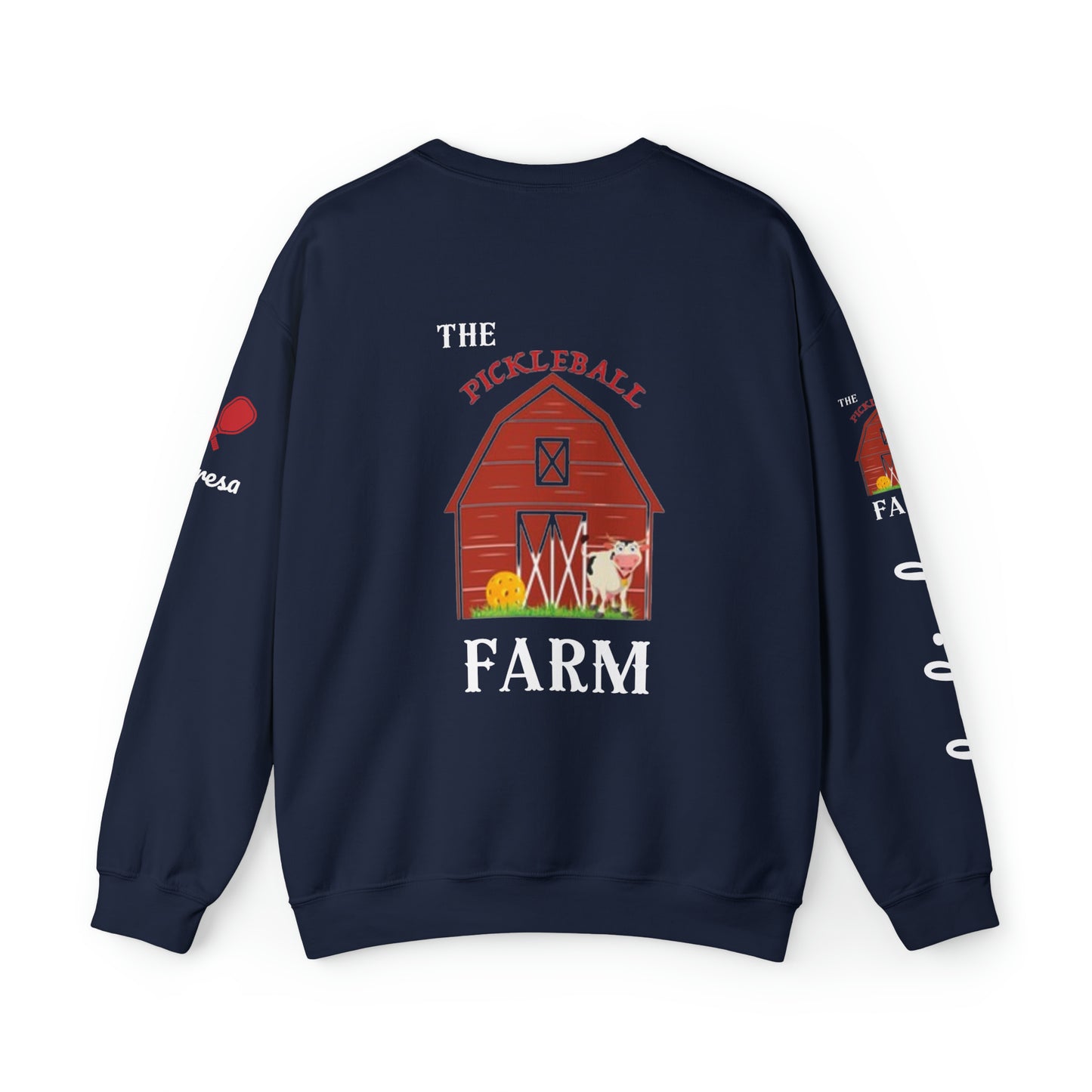 Pickleball Farm Crews - The Farm on front - Customize Sleeve, add in notes