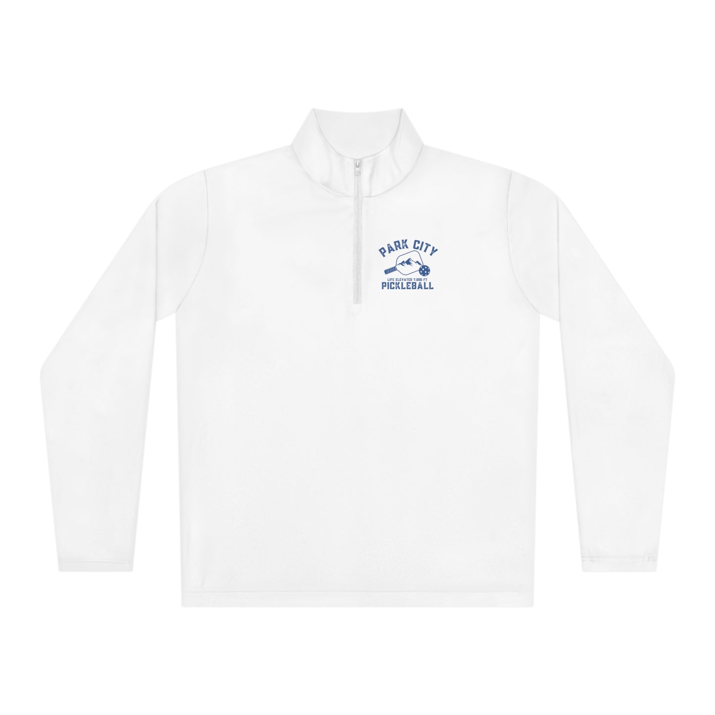 Park City Utah Picklball - Unisex Moisture Wicking, SPF 40, Quarter Zip